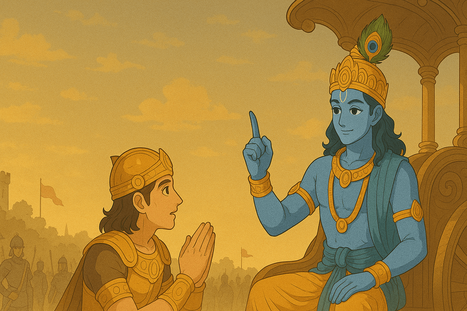 Krishna and Arjuna